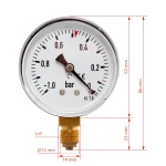 Vacuometro, 63 mm, 1/4 pollici - immagine 3