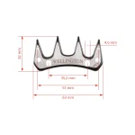 Testina superiore Wellington, 4 denti - immagine 3
