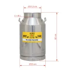 Bidone in acciaio inox per mungitrici, 40 litri