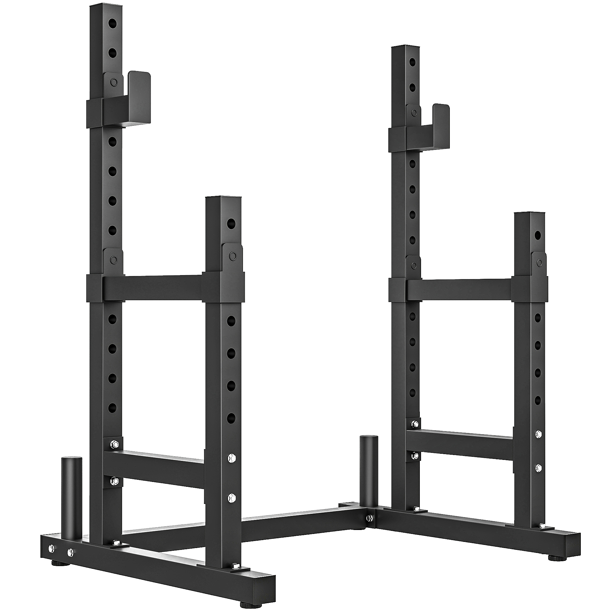 5N826b19cdafe2efe.jpg Porta Bilanciere Regolabile a 2 Livelli con Porta Dischi, in Acciaio, 110x91x145 cm, Nero - immagine 1