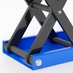 Cavalletto Alzamoto Pieghevole e Antiscivolo in Acciaio e Gomma, 41.5x23.5x10-37 cm, Blu e Nero - immagine 9