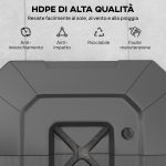 Set 2 Pesi Base per Ombrellone a Sbalzo in HDPE, Riempibili fino a 105 kg, 101x101x12cm, Nero - immagine 7