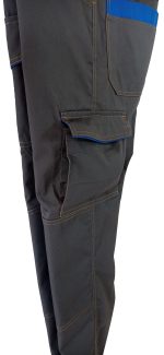 Pantalone da Lavoro Multitasche Grigio/Azz - immagine 10