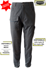 Pantalone da Lavoro Multitasche Grigio/Azz