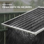 Casetta da Giardino Capanno Porta Attrezzi Acciaio 194x107x191 cm, Grigio - immagine 6