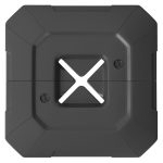 Set 2 Pesi Base per Ombrellone a Sbalzo in HDPE, Riempibili fino a 105 kg, 101x101x12cm, Nero