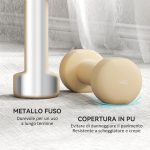 Set Manubri 10 kg con Valigetta Porta Pesi, in Metallo, PU e Plastica, 41x30x8 cm, Multicolore - immagine 5