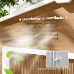 Casetta da Giardino in Lamiera di Acciaio con Porte Scorrevoli, 236x174x190cm, Marrone - immagine 6