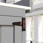 Armadietto da Esterno, Capanno Porta Attrezzi con Mensola, in Legno con 2 Ante per Giardino, Patio, Grigio - immagine 9