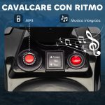 Quad Elettrico per Bambini ATV con Batteria Ricaricabile 6V, Fari LED e Musica, Età 3-6 Anni, Blu - immagine 6