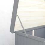 Armadietto da Esterno, Capanno Porta Attrezzi con Mensola, in Legno con 2 Ante per Giardino, Patio, Grigio - immagine 8