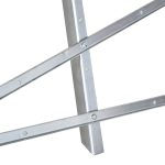 Cavalletto Taglialegna Pieghevole e Triangolare in Metallocon Denti Seghettati, 83x83x79 cm, Argento - immagine 9