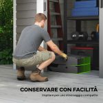 Set 2 Pesi Base per Ombrellone a Sbalzo in HDPE, Riempibili fino a 105 kg, 101x101x12cm, Nero - immagine 8