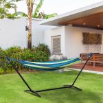 Amaca Autoportante con Supporto, Altezza Regolabile e Borsa di Trasporto, 298x117x105 cm, Verde - immagine 2