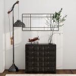 Specchio da Parete Stile Finestra con Montaggio Verticale e Orizzontale, 110x50cm, Nero - immagine 7